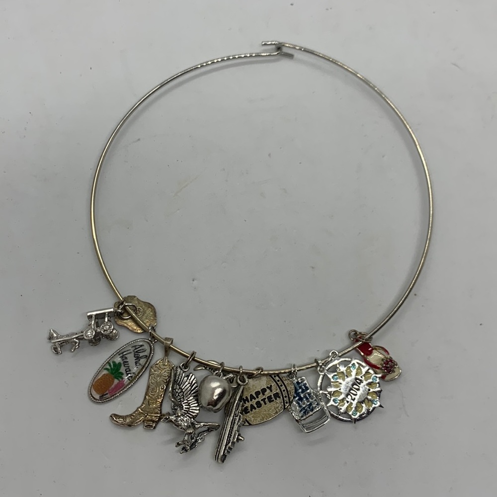 12 Charm necklace a lot sterling silver